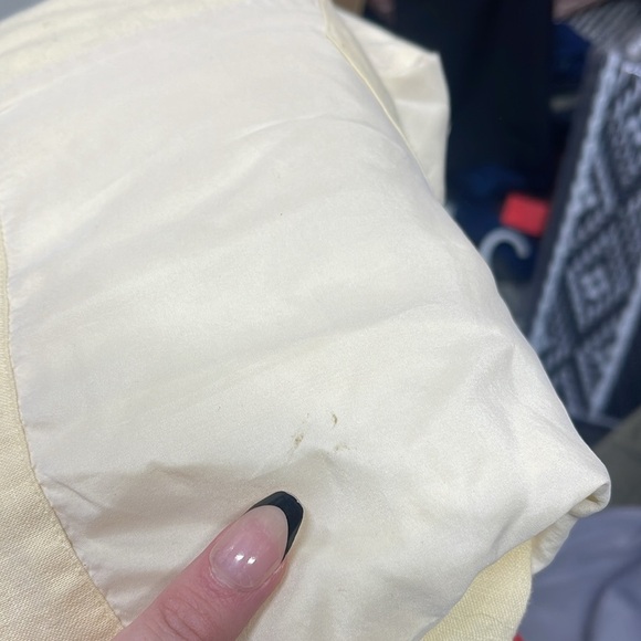 Susan Bristol Casuals Linen Patchwork Yellow Button Down - Picture 8 of 8